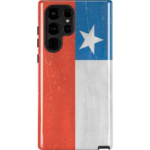 Chile Flag Distressed Galaxy Cases